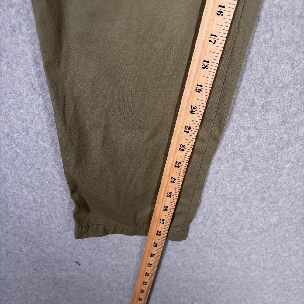 Talbots Pants 8 Khaki Green Relaxed Chino Stretch Trousers Cotton Loose Academia - Picture 6 of 11